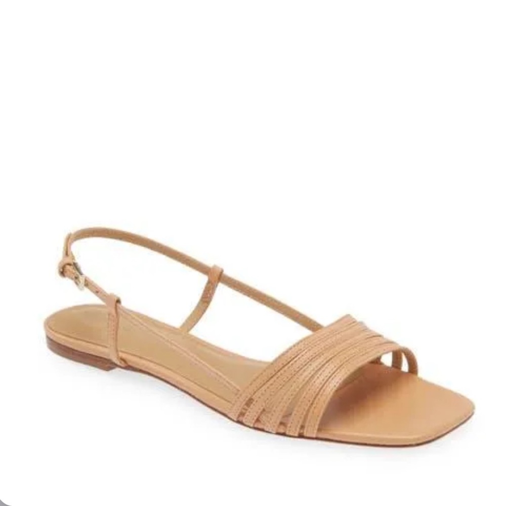 Reformation Millie Lattice Flat Sandal Natural - Size 9.5